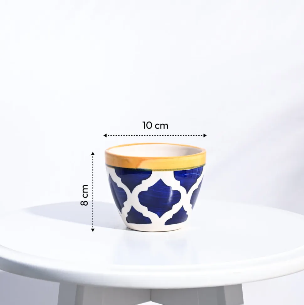 Apple Ceramic Pot (3.8 Inch Diameter)