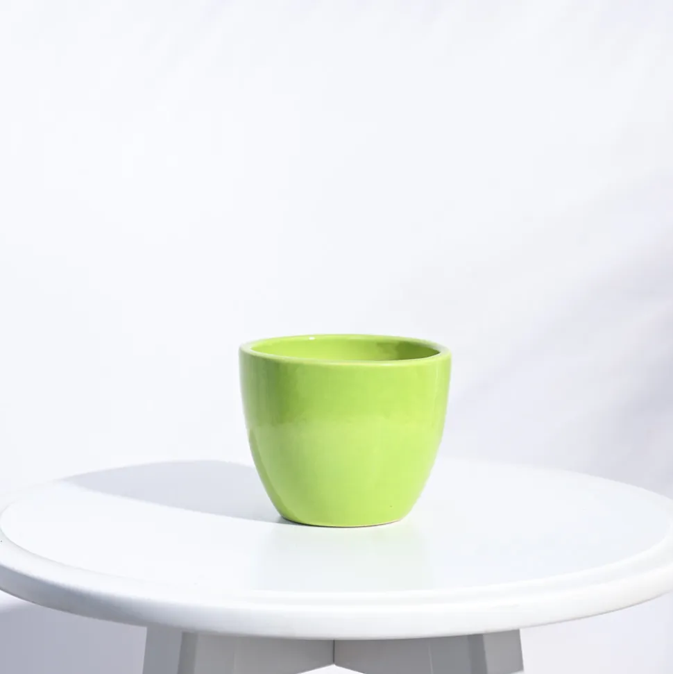 Apple Ceramic Pot (3.8 Inch Diameter)