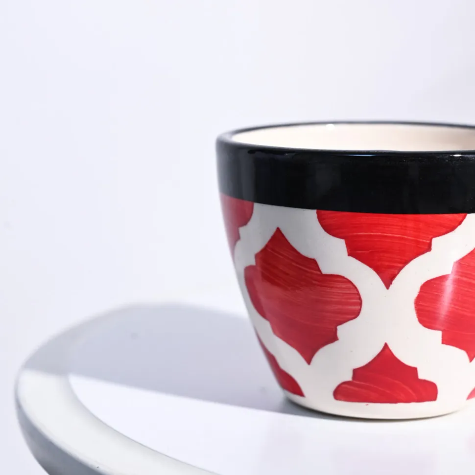 Apple Ceramic Pot (3.8 Inch Diameter)
