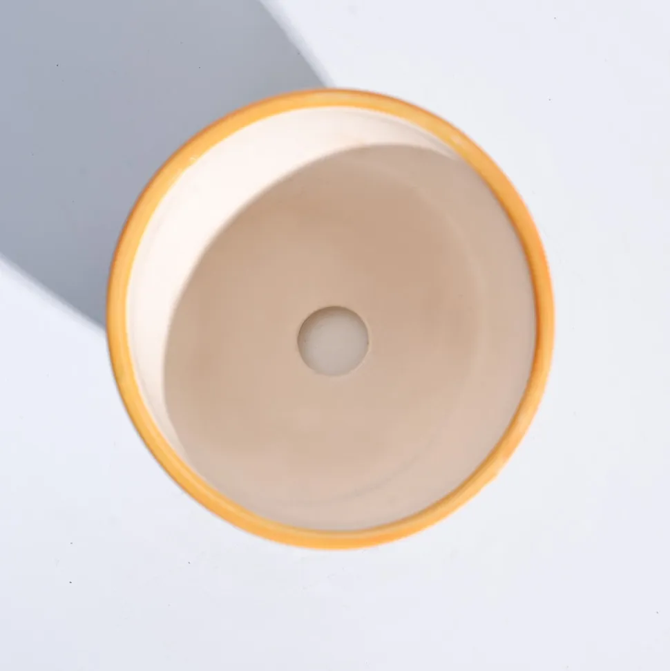 Apple Ceramic Pot (3.8 Inch Diameter)