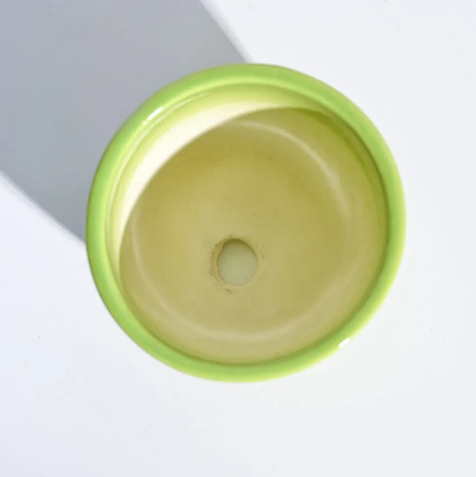 Apple Ceramic Pot (3.8 Inch Diameter)