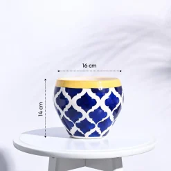 Apple Ceramic Pot (6.6 Inch Diameter)