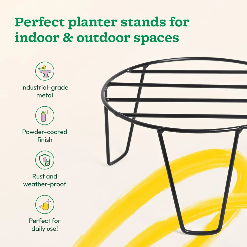 Arc Round Metal Plant Stand