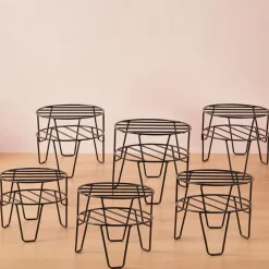 Arc Round Metal Plant Stand