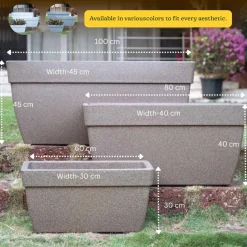 Barca Rectangle Planter
