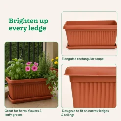 Bellow Rectangle Window Planter