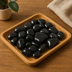 Black Polished Pebbles- 1 Kg