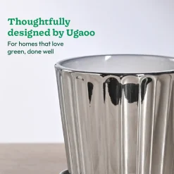 Fluted ceramic pot- 5 inch