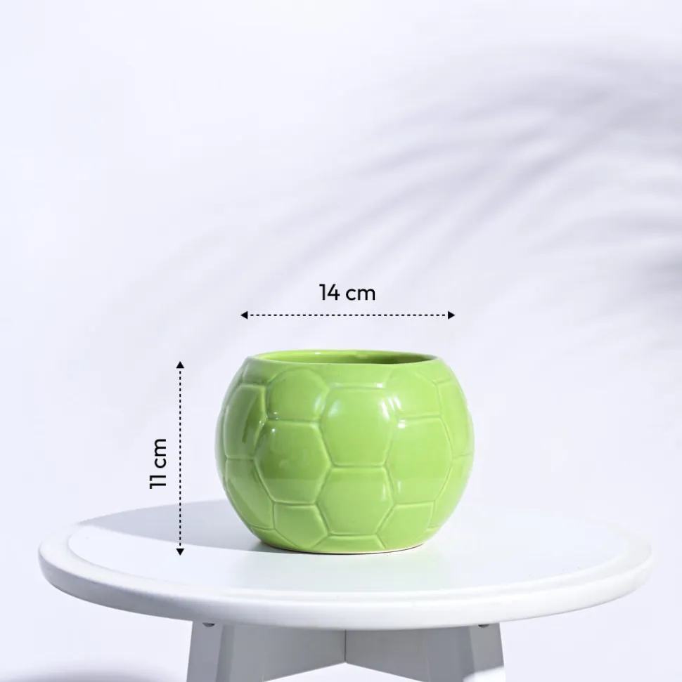 Football Ceramic Pot (5.3 Inch Diameter)