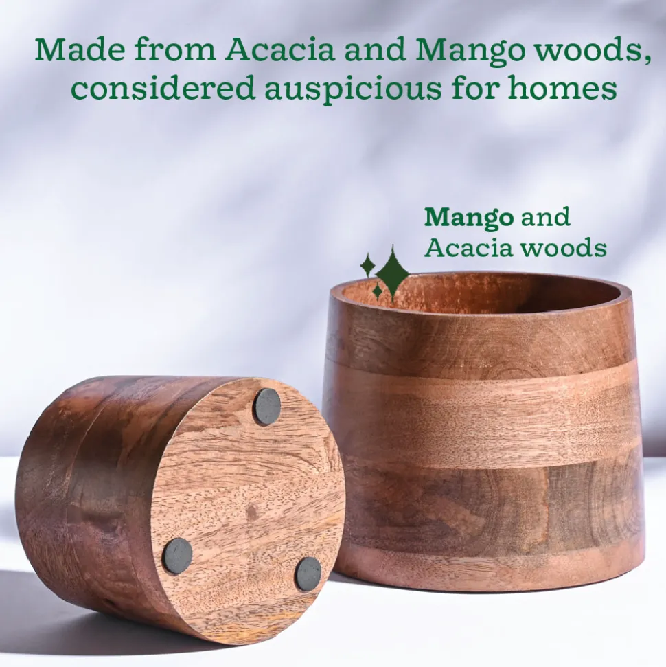 Gradient Wooden Planter - Set of 2