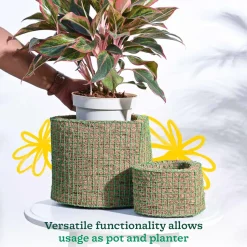 Heart Coir Planter - Set of 2