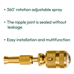 High Pressure Water Spray Brass Nozzle