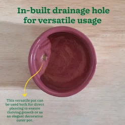Lilac Stories Flat Ceramic Planter