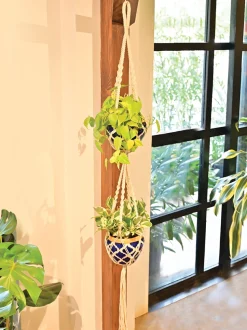 Macrame Two Layer Hanger