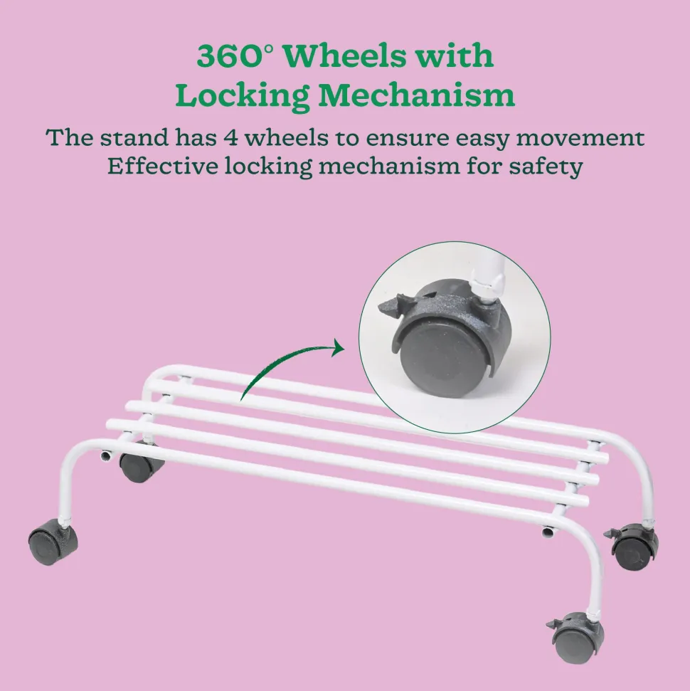 Metal Plant Stands with Wheels Set of 2
