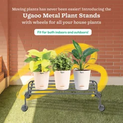 Metal Plant Stands with Wheels Set of 2