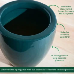 Nature's Hum Slim Ceramic Planter