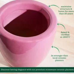 Nature's Hum Slim Ceramic Planter
