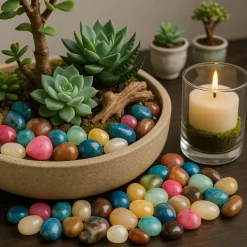 Onyx Mixed Colors Polished Pebbles- 1 Kg