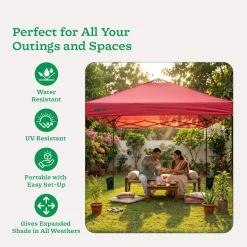 Premium Pop-Up Gazebo Canopy Tent 10×10 ft – Waterproof Outdoor Canopy with Carry Bag