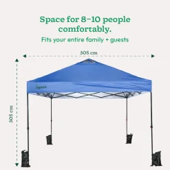Premium Pop-Up Gazebo Canopy Tent 10×10 ft – Waterproof Outdoor Canopy with Carry Bag