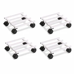 Rolling Plant Stand - White