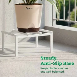 Rolling Plant Stand - White
