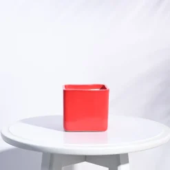 Square Ceramic Pot (3.5 Inch Width)