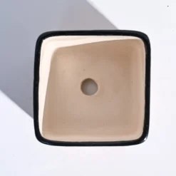 Square Ceramic Pot (3.5 Inch Width)