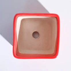 Square Ceramic Pot (3.5 Inch Width)