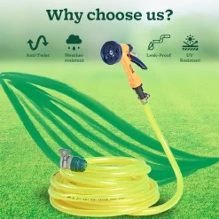 Super Braided Green Water Hose PVC Pipe