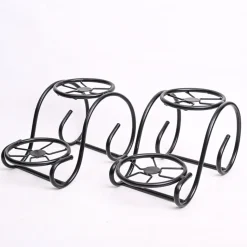Swirl Decorative Plant stand- Set of 2- Black
