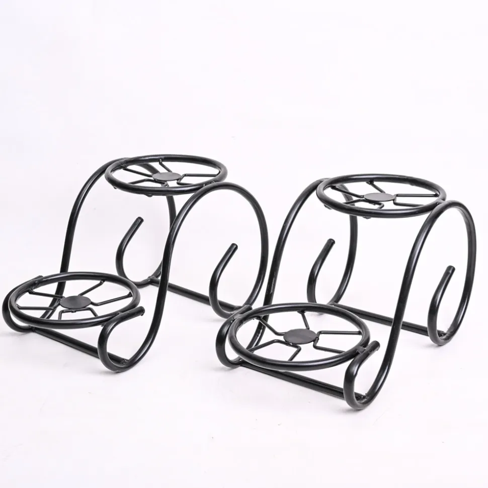 Swirl Decorative Plant stand- Set of 2- Black