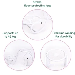 Swirl Decorative Plant stand- Set of 2- White