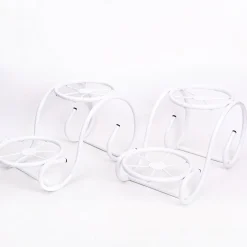 Swirl Decorative Plant stand- Set of 2- White