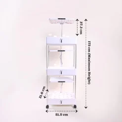 3-Tier Hydroponic Growing System with LED Grow Light