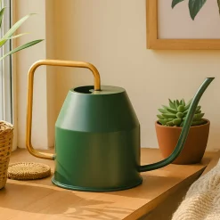 Tropical Forest Watering Can - Green & Gold