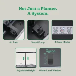 Ugaoo Smart Indoor Hydroponic Planter with LED Grow Light