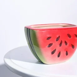 Watermelon Ceramic Planter (5.5 Inch Width)