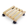 Wooden Plant Stand with Wheels